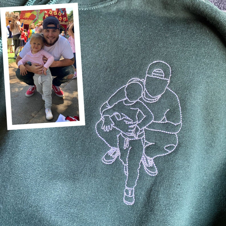 Custom Dad Embroidered Sweatshirt with Kids Names Sleeve CTTS6011A ...