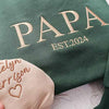 Personalised Dad Embroidered Sweatshirt with Name On Sleeve HCMD0118