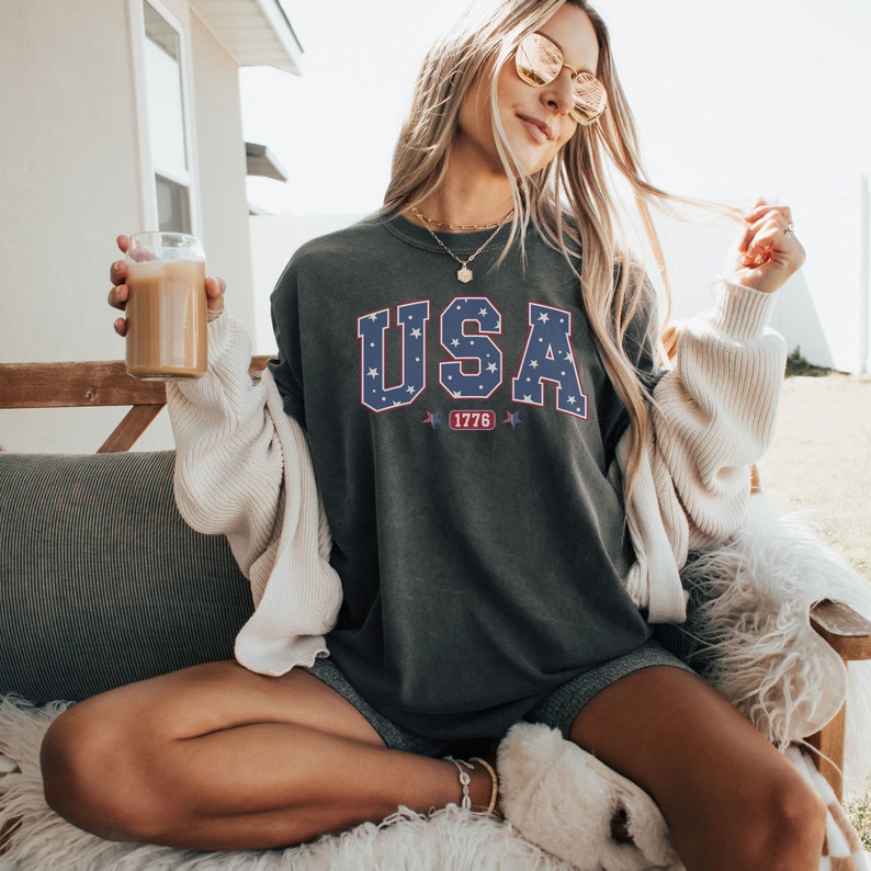 USA Comfort Colors Shirt America Shirt, Fourth of July Sweatshirt HCMD0128