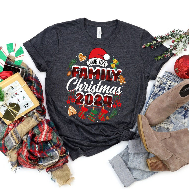 Custom Family Christmas 2024 Shirt Family Christmas Santa Tee HCMD0238