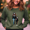 Halloween Horror Mama Custom Kids Name Sweatshirt HCMD0316