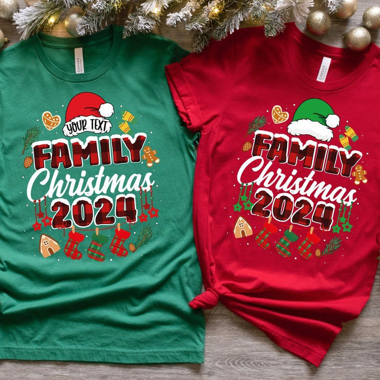 Custom Family Christmas 2024 Shirt Family Christmas Santa Tee HCMD0238