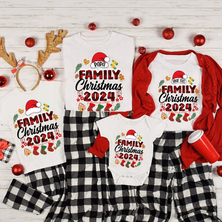 Custom Family Christmas 2024 Shirt Family Christmas Santa Tee HCMD0238