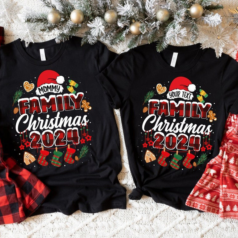 Custom Family Christmas 2024 Shirt Family Christmas Santa Tee HCMD0238