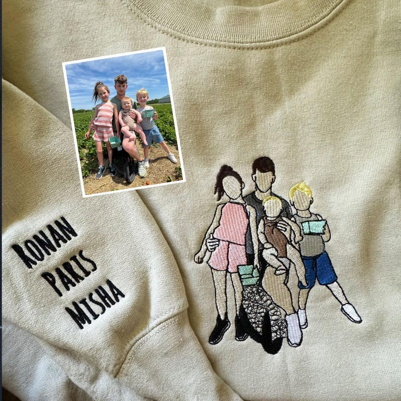 Personalized Sweatshirts with Photo Embroidered Mothers Day Photo Sweatshirt HCMD0297