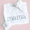 Personalized Floral Mama Embroidered Sweatshirt with Kid Names on Sleeve Mother's Day Gift HCMD0050