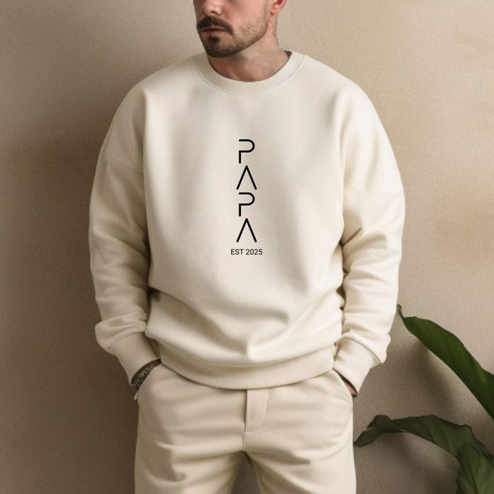Papa Sweatshirt Personalised With Name Father's Day Gift New Dad Gift HCMD0309