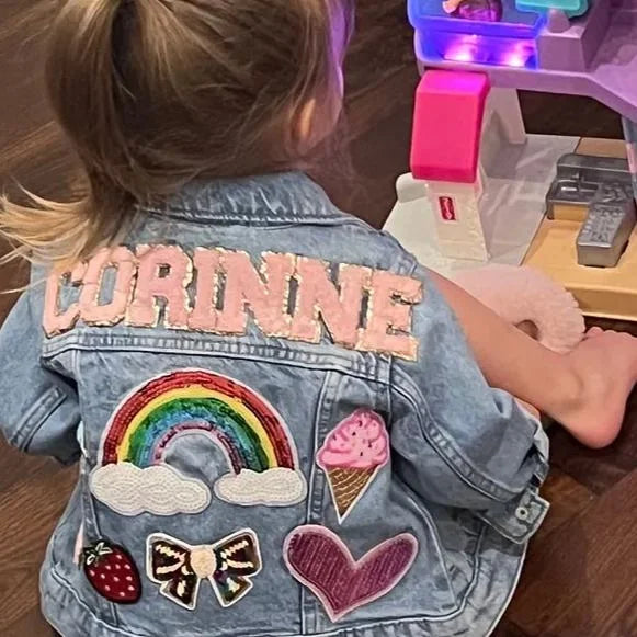 Personalized Kids Denim Patch Jacket CEPJ06
