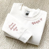 Custom I Wear My Heart On My Collar Mama Sweatshirt with Kids Name on Sleeve CEMS1109