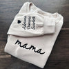 Custom Mama Embroidered Sweatshirt with Kids Names Sleeves CEMS1191B