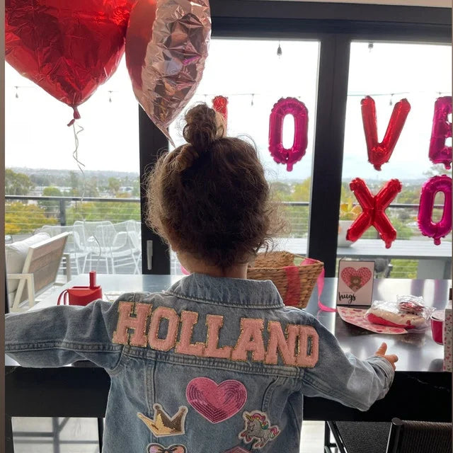 Personalized Kids Denim Patch Jacket CEPJ02