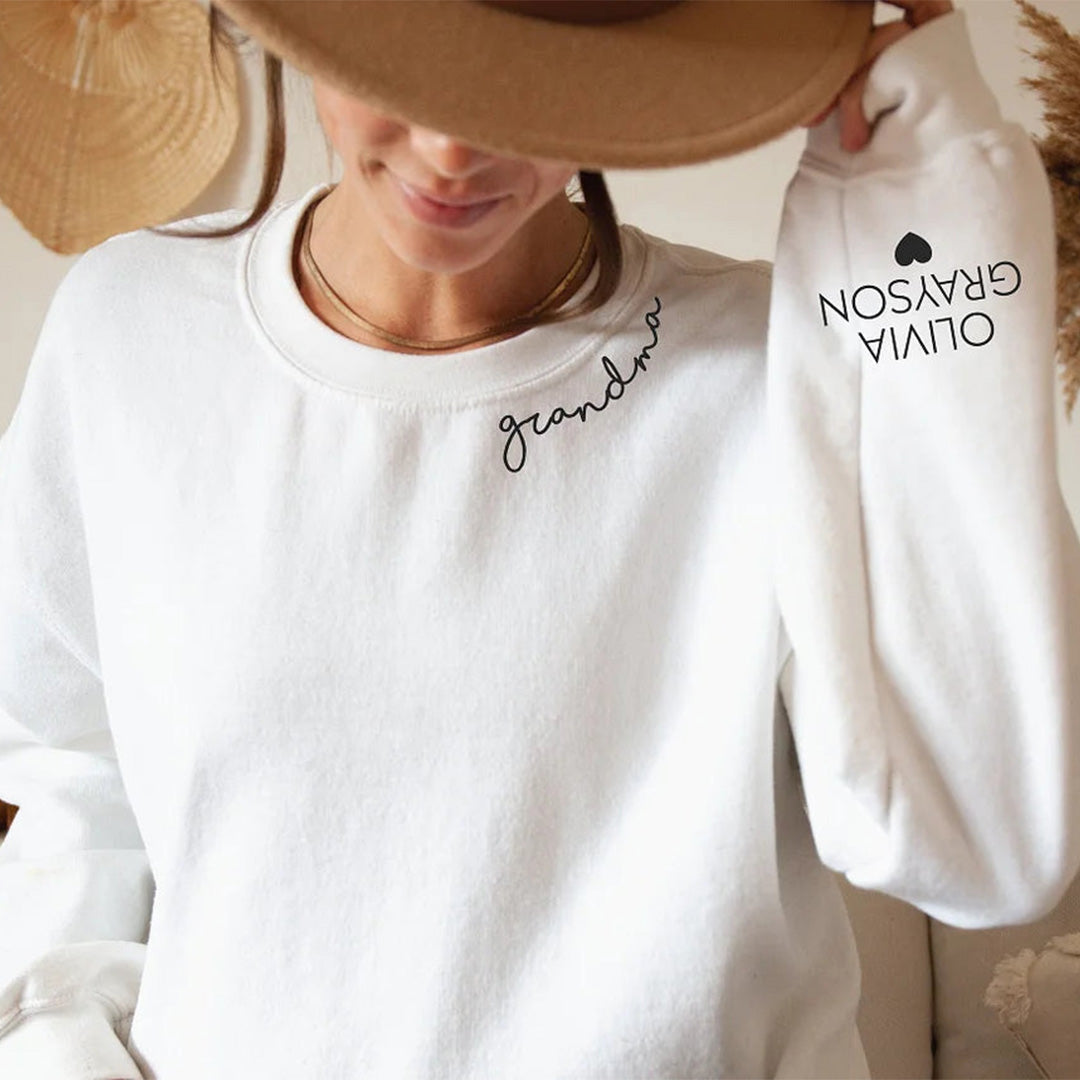 Hugcustom Personalized Mama Sweatshirt with Kids Names