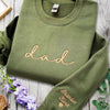 Hugcustom Custom Mama Embroidered Sweatshirt Mom Shirt with Kids Names Sleeve CEMS1101