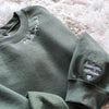 Custom Mama Embroidered Sweatshirt with Family Members' Names on Sleeves CEMS1201B