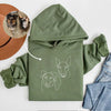 Personalized Embroidered Pet Outline Hoodie Gift For Pet Lover Couple CLPT03