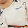 Sweatshirt mit Kapuze, benutzerdefinierten römischen Ziffern und Datumsstickereien mit intimen Sprüchen auf den Ärmeln, HCVD02B 