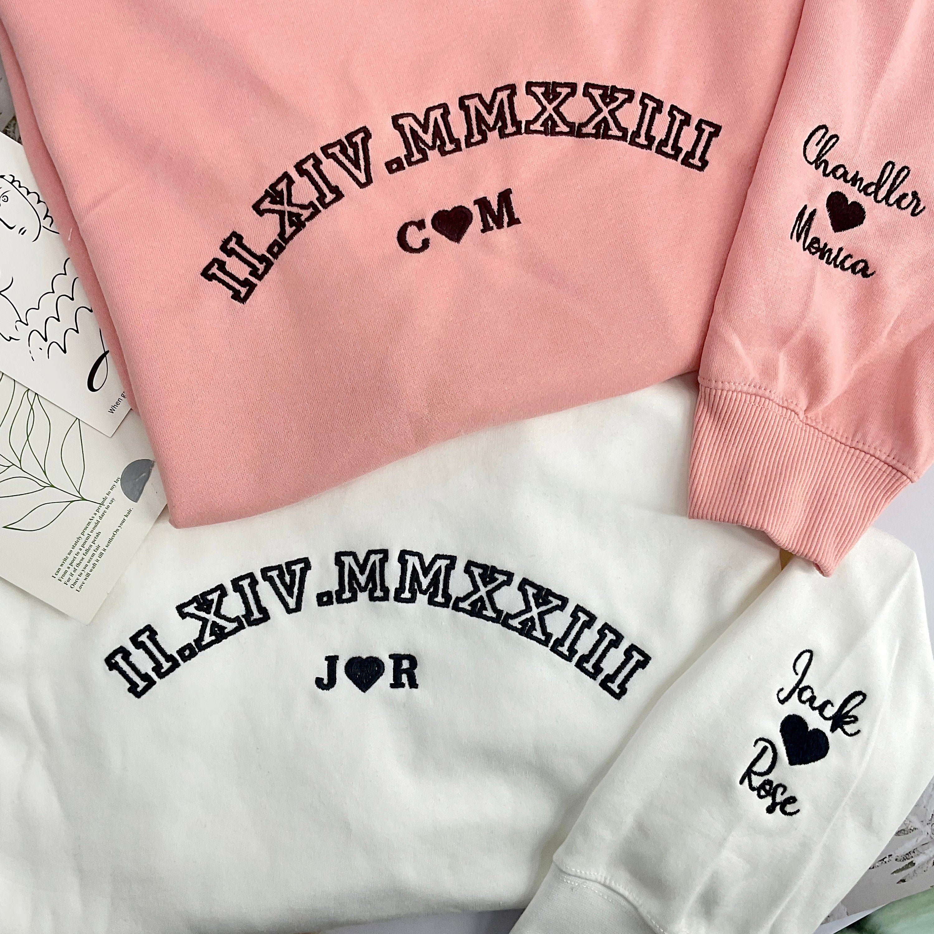 Custom Embroidered Sweatshirt for Couples and Spouses Perfect Gift for Your Significant Other HCVD14