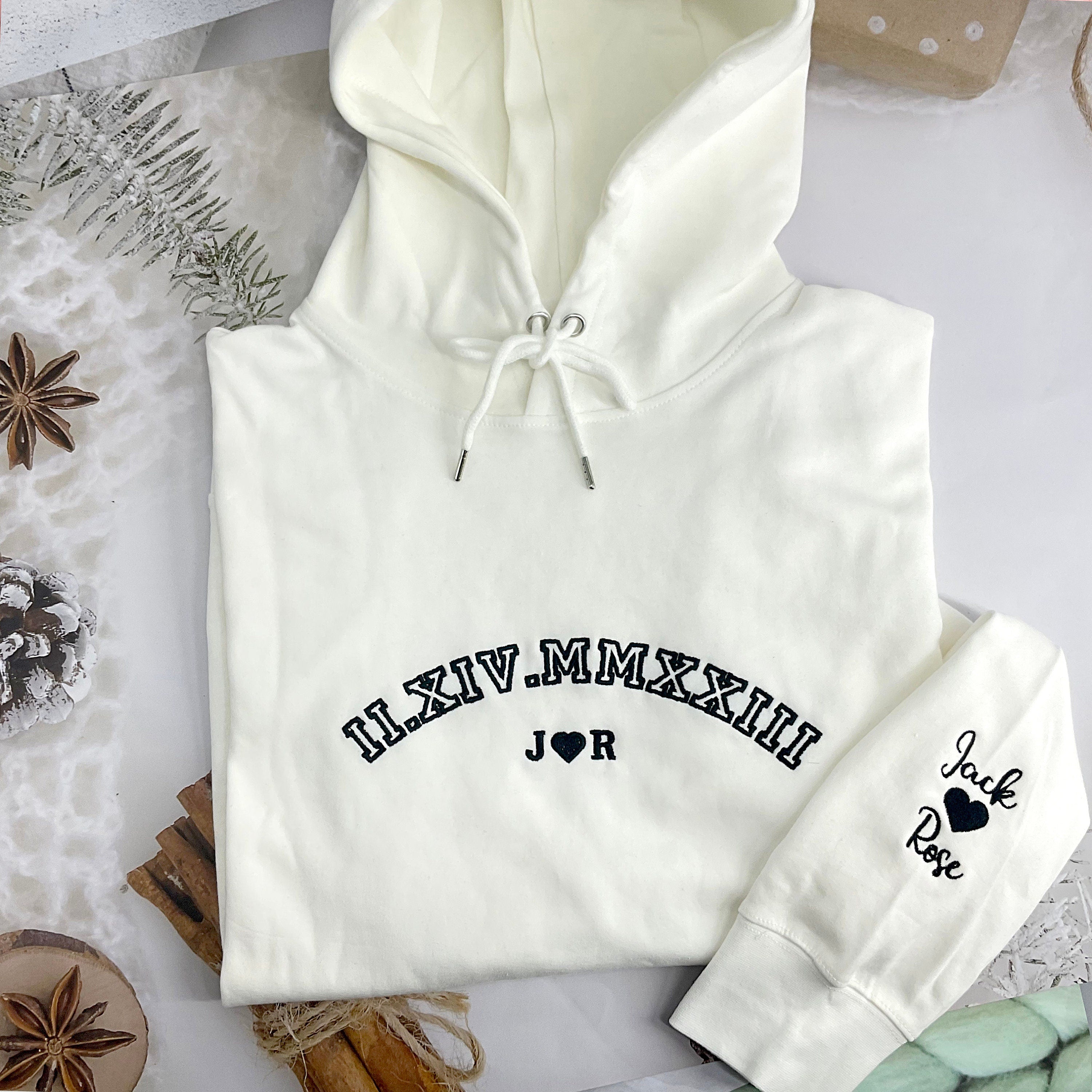 Custom Embroidered Sweatshirt for Couples and Spouses Perfect Gift for Your Significant Other HCVD14